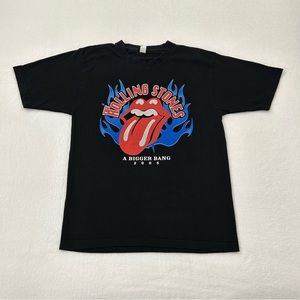 Vintage 2005 Rolling Stones A Bigger Bang World Tour Black Rock Shirt Men’s M.
